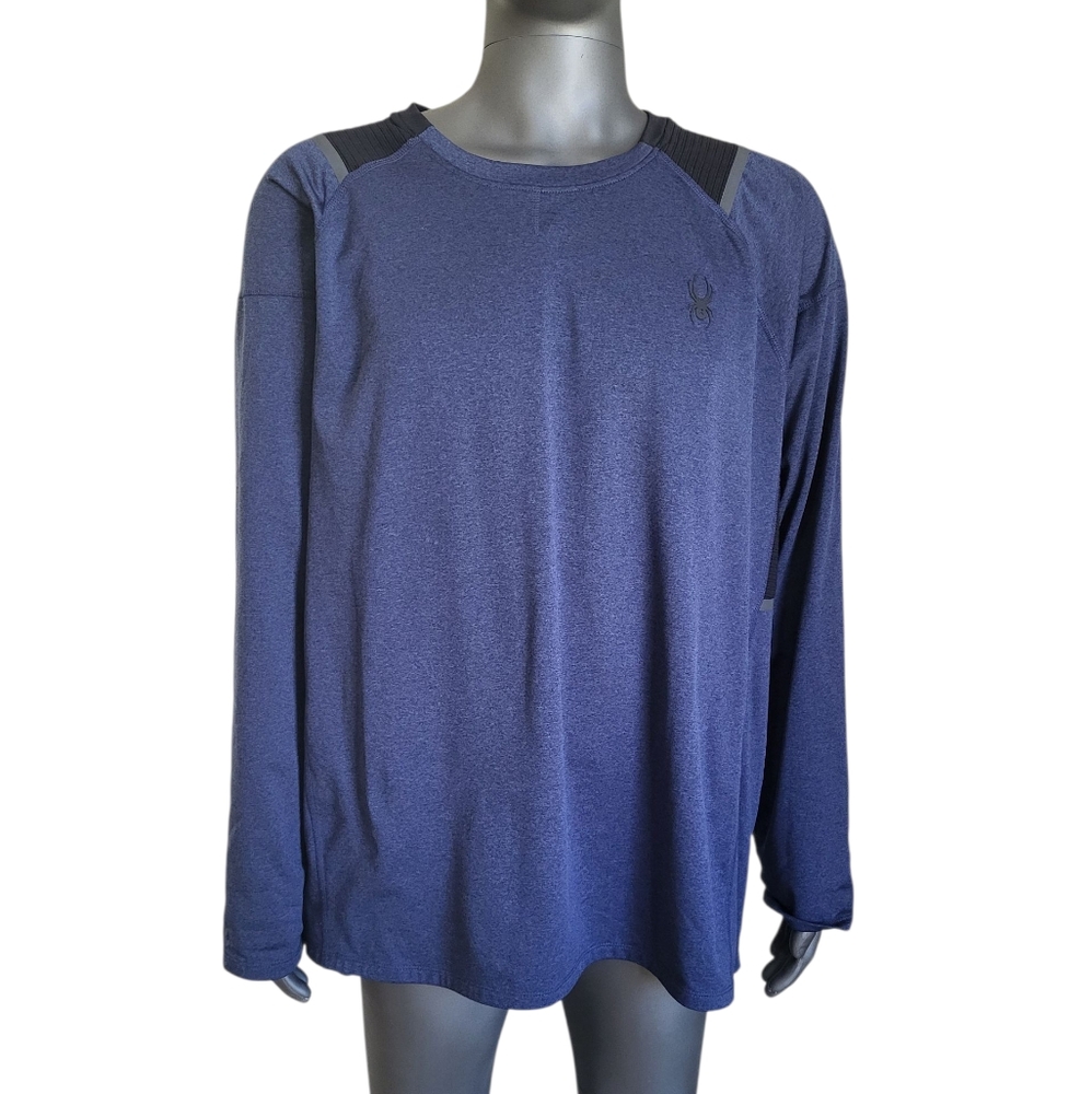115B. Spyder Men's Navy & Black Long Sleeve Shirt - Size XXL